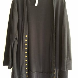 Navy cardigan with snap front size 3x